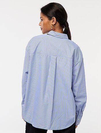 Camisa de popelina lisa