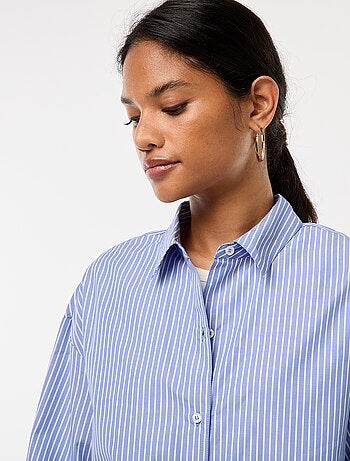 Camisa de popelina lisa