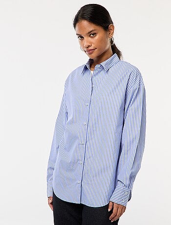 Camisa de popelina lisa