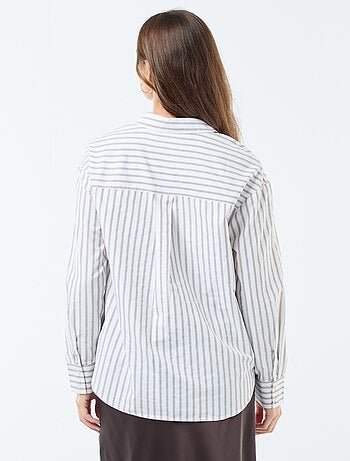 Camisa de popelina lisa