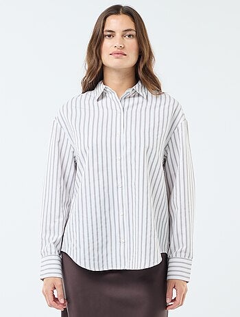 Camisa de popelina lisa