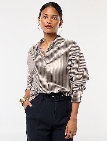 Camisa de popelina lisa