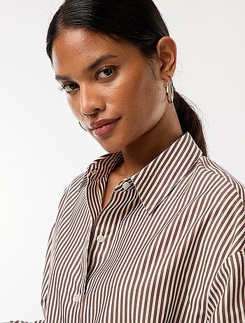 Camisa de popelina lisa