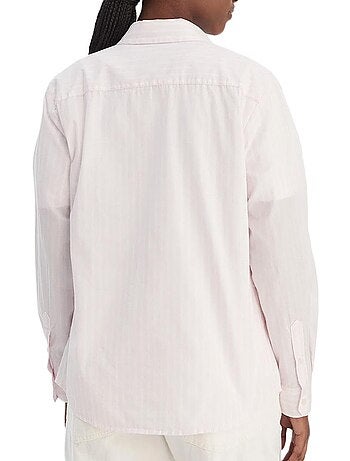 Camisa de popelina a rayas para mujer tommy hilfiger