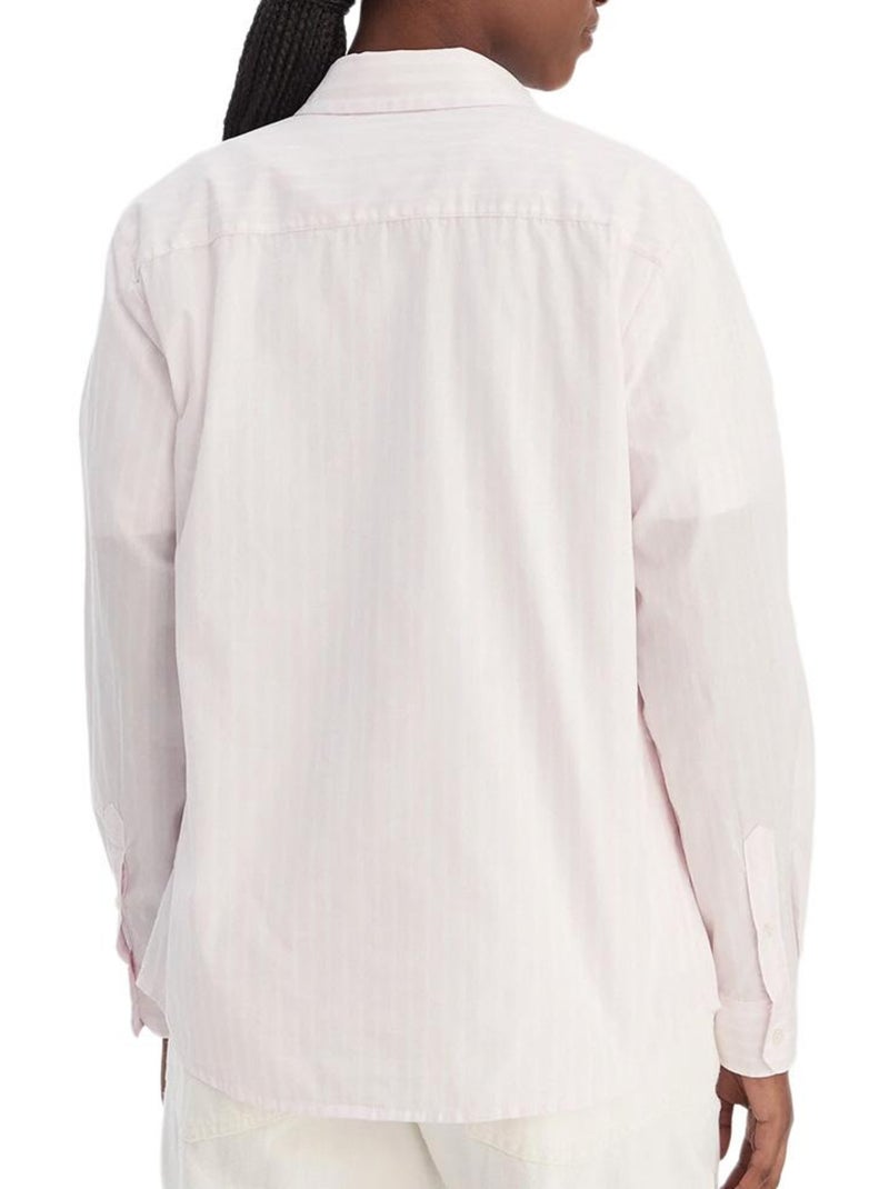 Camisa de popelina a rayas para mujer tommy hilfiger Rosa - Kiabi