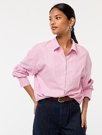Camisa de popelina lisa