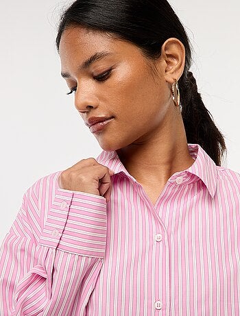 Camisa de popelina lisa