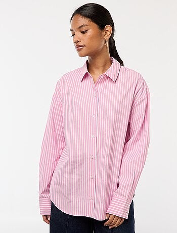 Camisa de popelina lisa
