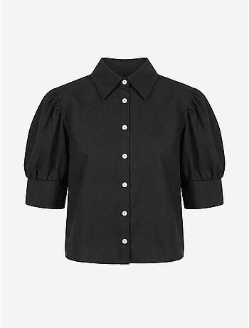 Camisa de popelina abotonada con cuello camisero my fashion