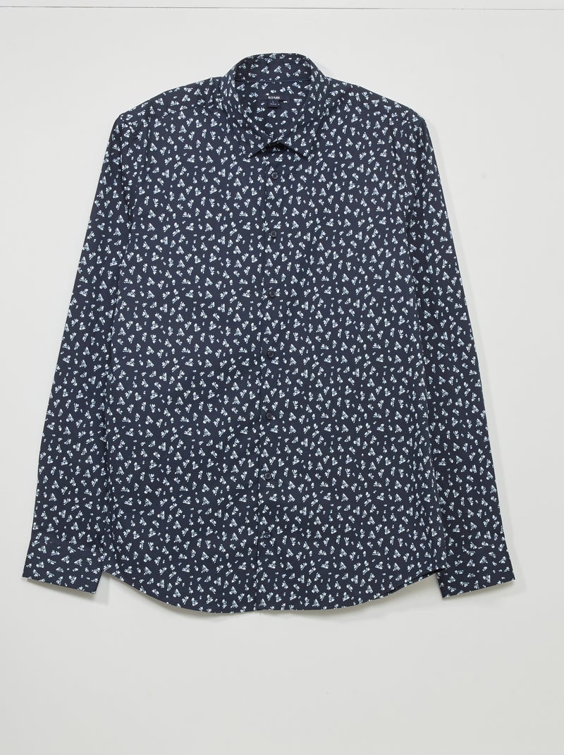 Camisa de popelina AZUL - Kiabi