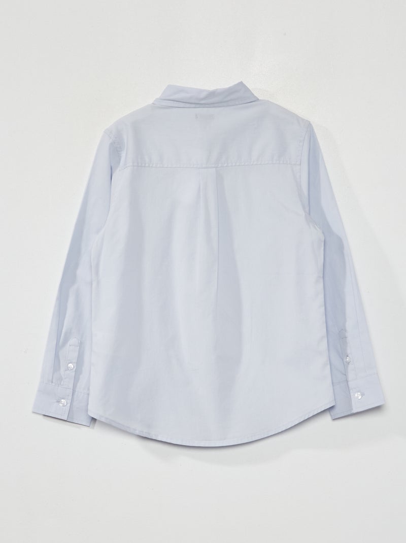 Camisa de popelina AZUL - Kiabi