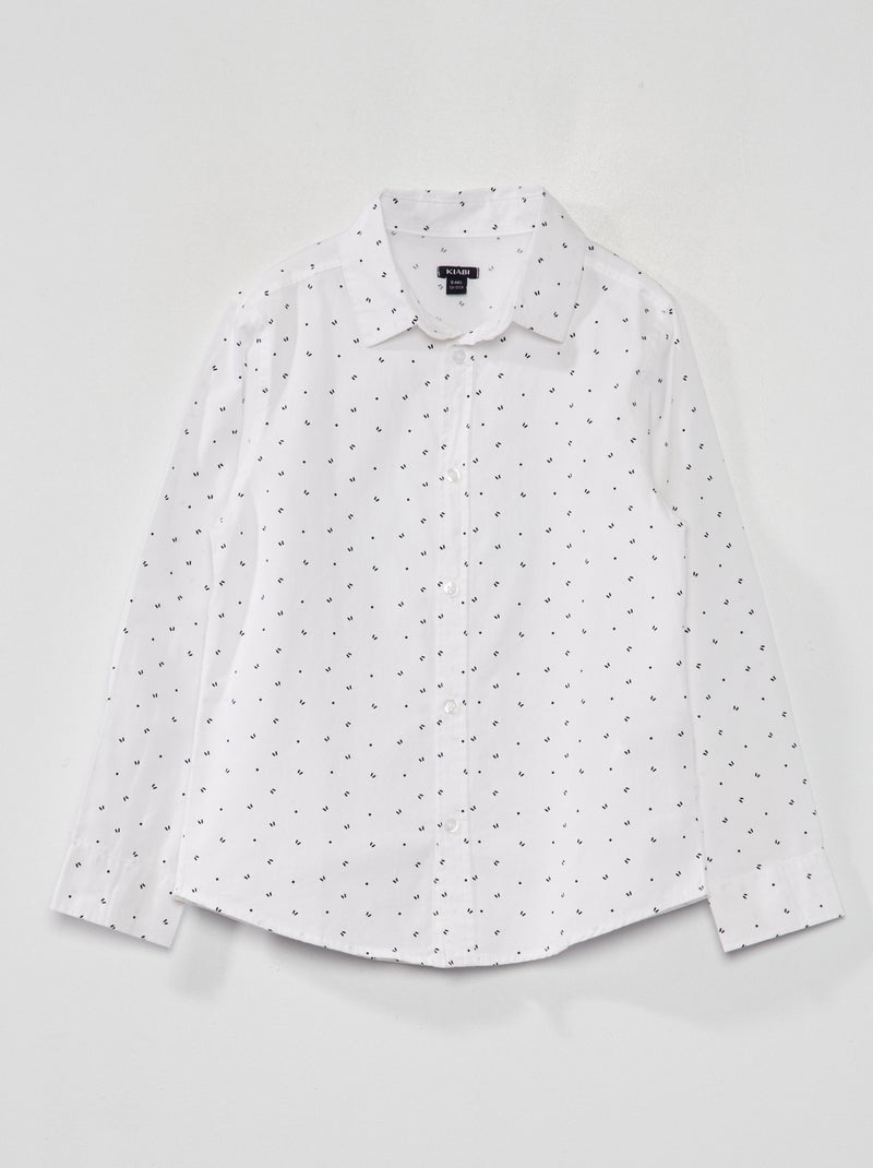 Camisa de popelina BLANCO - Kiabi