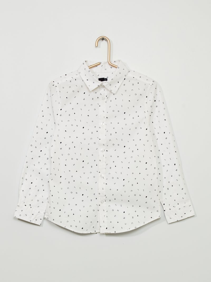 Camisa de popelina BLANCO - Kiabi