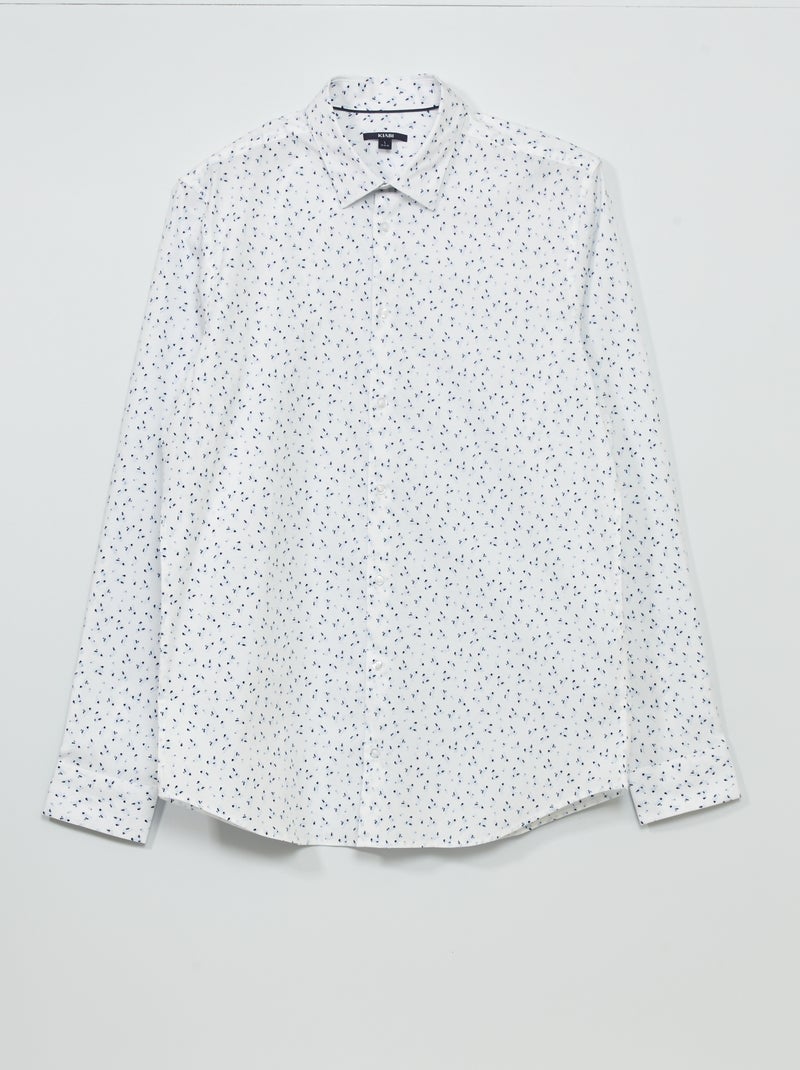 Camisa de popelina BLANCO - Kiabi