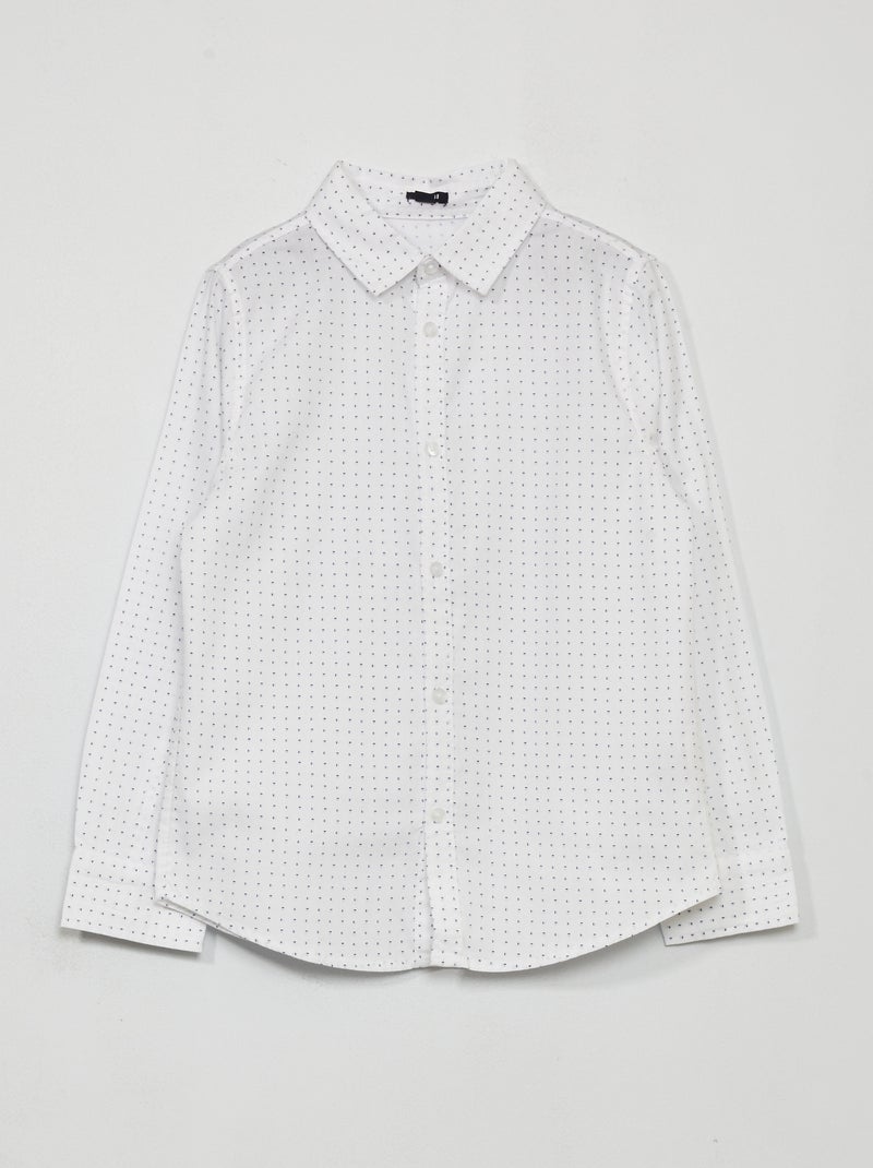 Camisa de popelina BLANCO - Kiabi