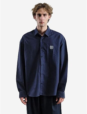 Camisa de popelina bordada con botones giesto