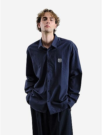 Camisa de popelina bordada con botones giesto