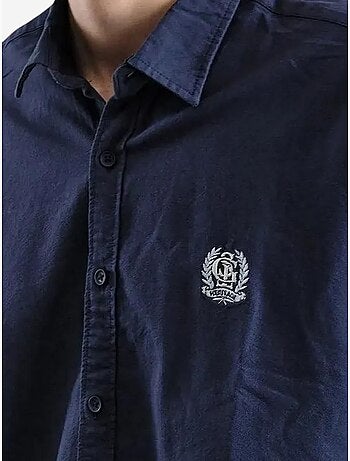 Camisa de popelina bordada con botones giesto