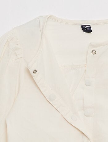 Camisa de popelina con abertura imantada - colección fácil de poner