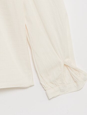 Camisa de popelina con abertura imantada - colección fácil de poner