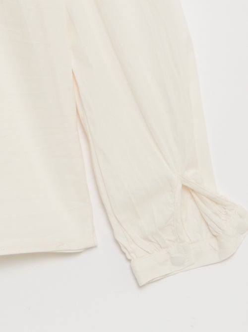 Camisa de popelina con abertura imantada - colección fácil de poner - Kiabi