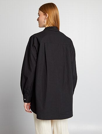 Camisa de popelina con bordados