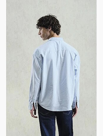 Camisa de popelina con botones bordados giesto