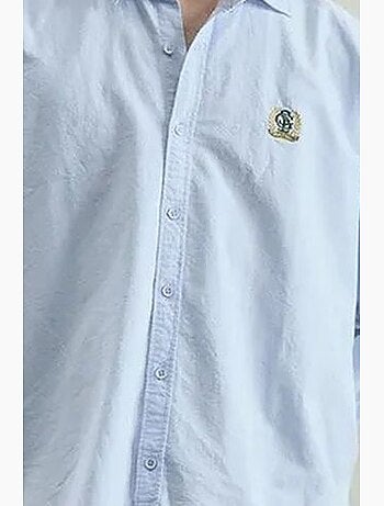 Camisa de popelina con botones bordados giesto