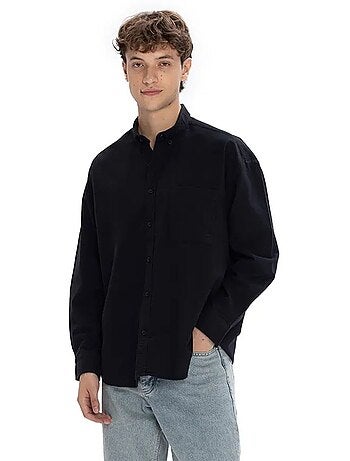 Camisa de popelina con cuello abotonado giesto