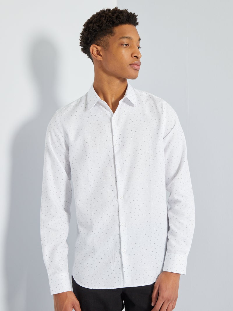 Camisa de popelina con estampado -  +1,90 m BLANCO - Kiabi