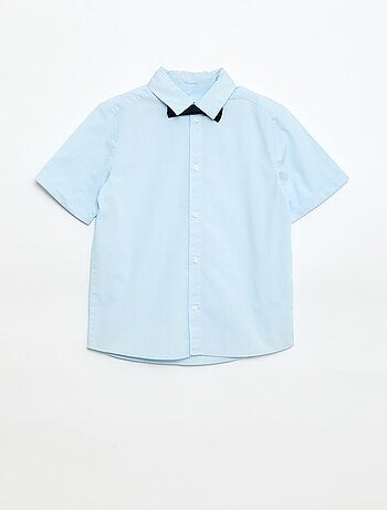 Camisa de popelina con pajarita