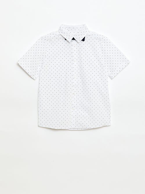 Camisa de popelina con pajarita - Kiabi