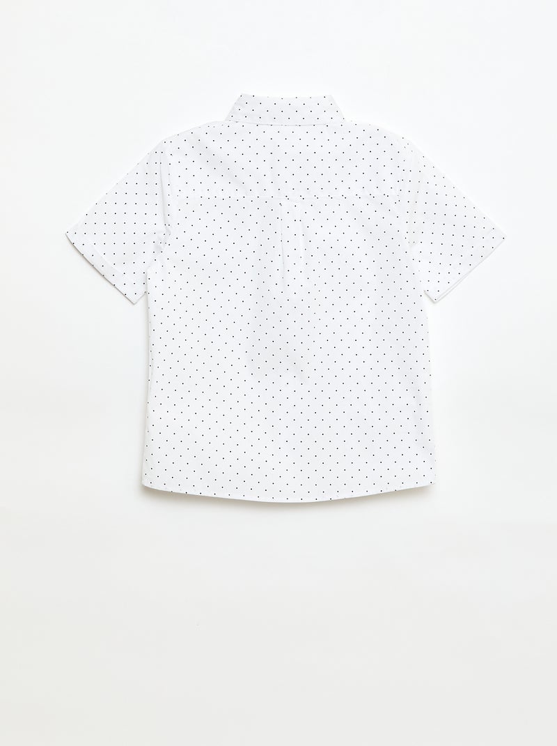 Camisa de popelina con pajarita Blanco - Kiabi
