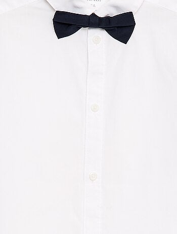 Camisa de popelina con pajarita