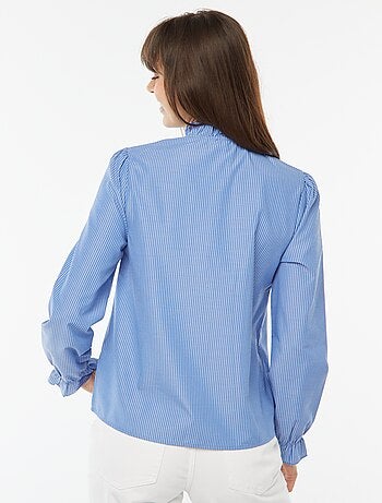 Camisa de popelina con volantes