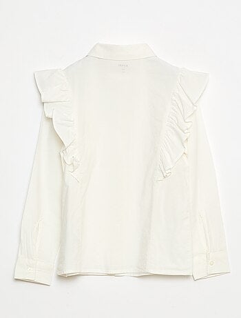 Camisa de popelina con volantes