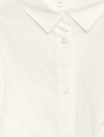 Camisa de popelina con volantes