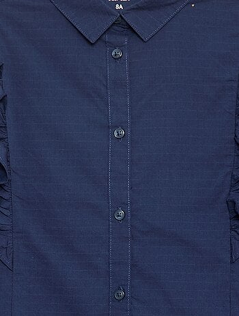 Camisa de popelina con volantes