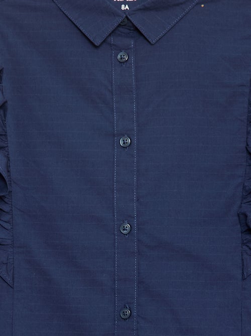 Camisa de popelina con volantes - Kiabi