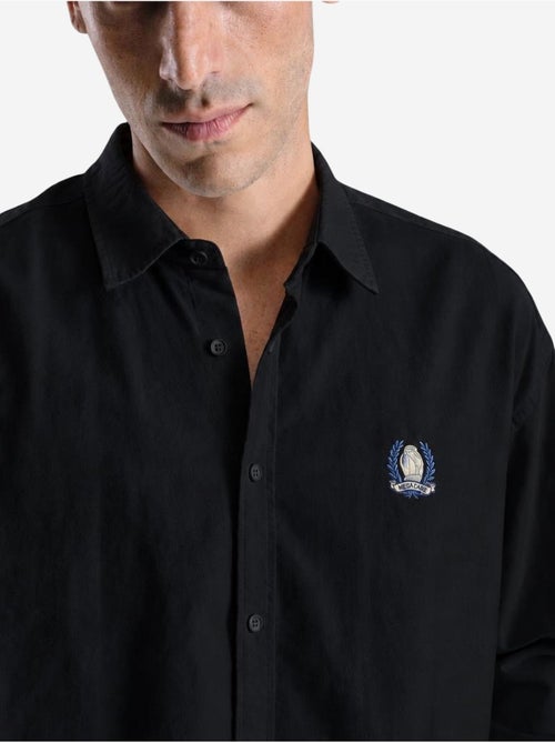 Camisa de popelina de algodón bordada para hombre giesto - Kiabi Camisa de popelina de algodón bordada para hombre giesto - Kiabi