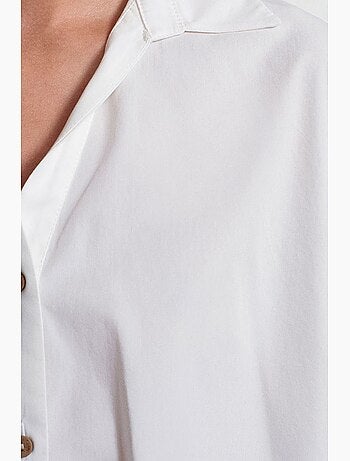 Camisa de popelina de algodón de corte holgado dilvin