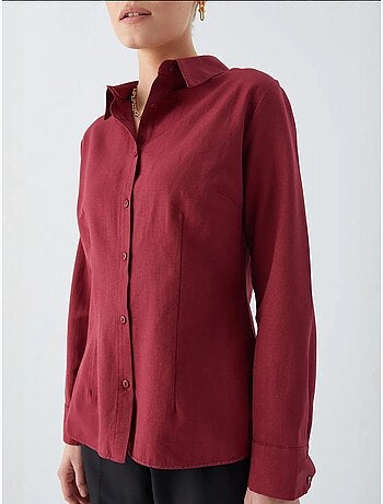 Camisa de popelina de corte entallado con botones mixray