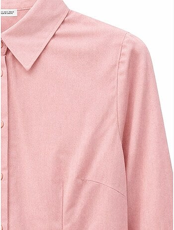 Camisa de popelina de corte entallado con botones mixray