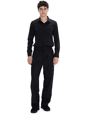 Camisa de popelina de corte entallado giesto
