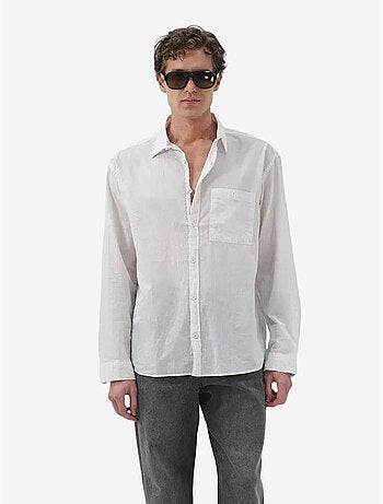 Camisa de popelina de corte regular con botones giesto