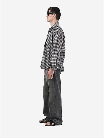 Camisa de popelina de cuadros para hombre giesto