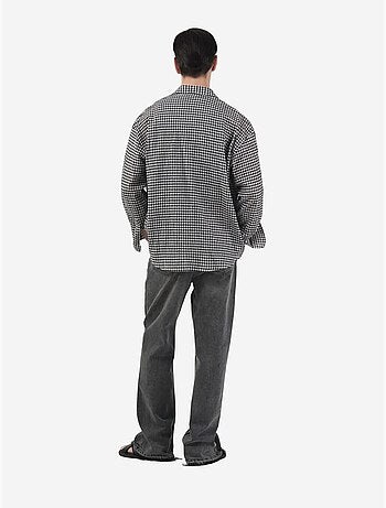 Camisa de popelina de cuadros para hombre giesto