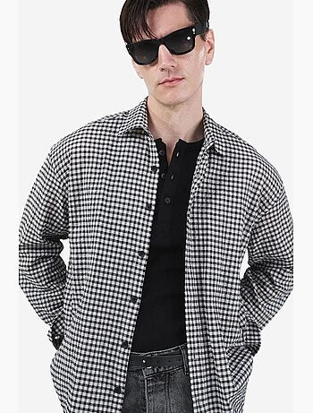 Camisa de popelina de cuadros para hombre giesto