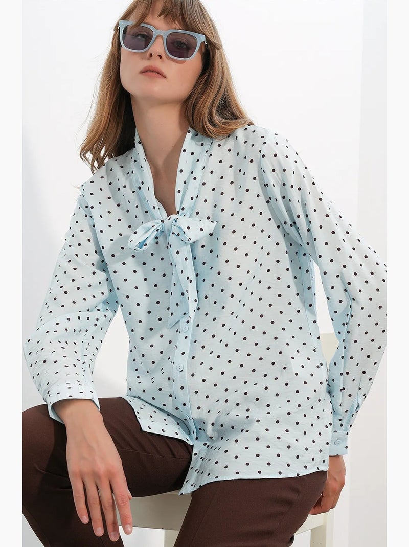 Camisa de popelina de lunares bdart Azul cielo - Kiabi