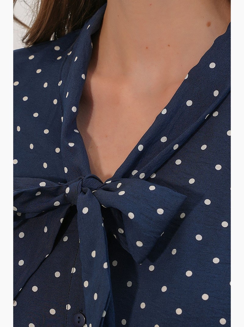 Camisa de popelina de lunares bdart Azul marino - Kiabi